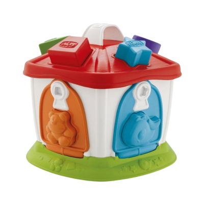 Brinquedo infantil de casa colorida com peças de encaixe