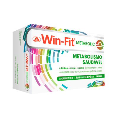 Embalagem do suplemento Win-Fit Metabolic para metabolismo saudável