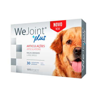 Embalagem WeJoint plus para articulações de raças grandes com imagem de cão