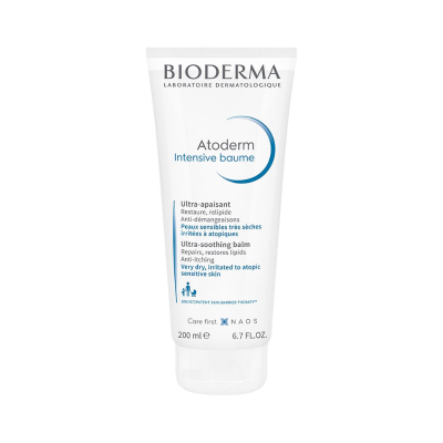 Tubo de creme Bioderma Atoderm Intensive baume 200 ml branco