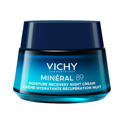 Frasco azul de creme facial Vichy Minéral 89