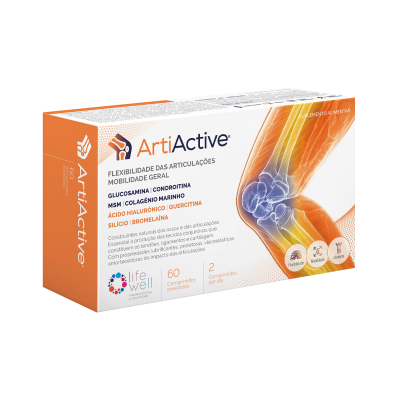 Caixa do suplemento alimentar ArtiActive para saúde das articulações