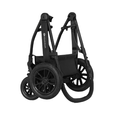 Carrinho de criança Kinderkraft dobrável preto com rodas