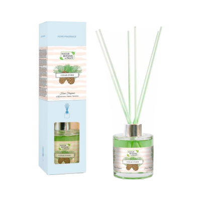 Difusor de aroma natural com essência Cedar Storm e caixa azul