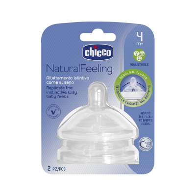 Tetinas para biberão Chicco Natural Feeling em embalagem azul