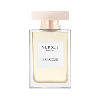 Frasco de perfume Verset Preziose com tampa rosa clara