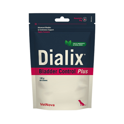 Embalagem de produto Dialix Bladder Control Plus para controlo da bexiga