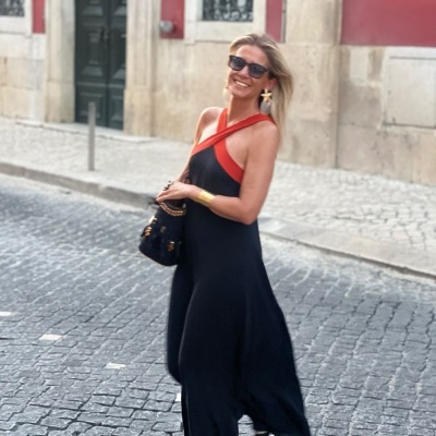 Vestido&#x20;cruzado&#x20;bicolor