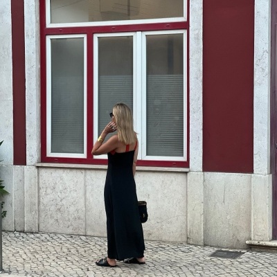 Vestido&#x20;cruzado&#x20;bicolor