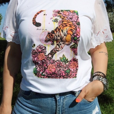 T-shirt&#x20;tigre&#x20;missangas&#x20;&#x28;edi&#x00E7;&#x00E3;o&#x20;especial&#x29;