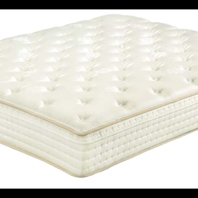 Colchão branco acolchoado retangular com padrão de botões