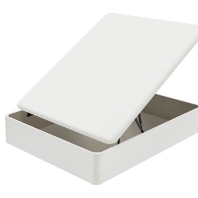 Colchão articulado branco com base de armazenamento e mecanismo metálico
