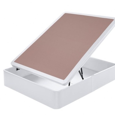 Colchão com base de arrumação branca e sistema de elevação