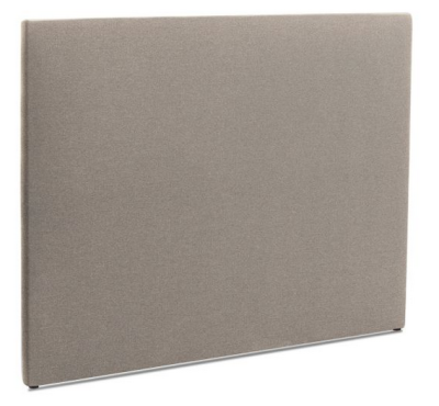 Cabeceira de cama estofada cinza lisa