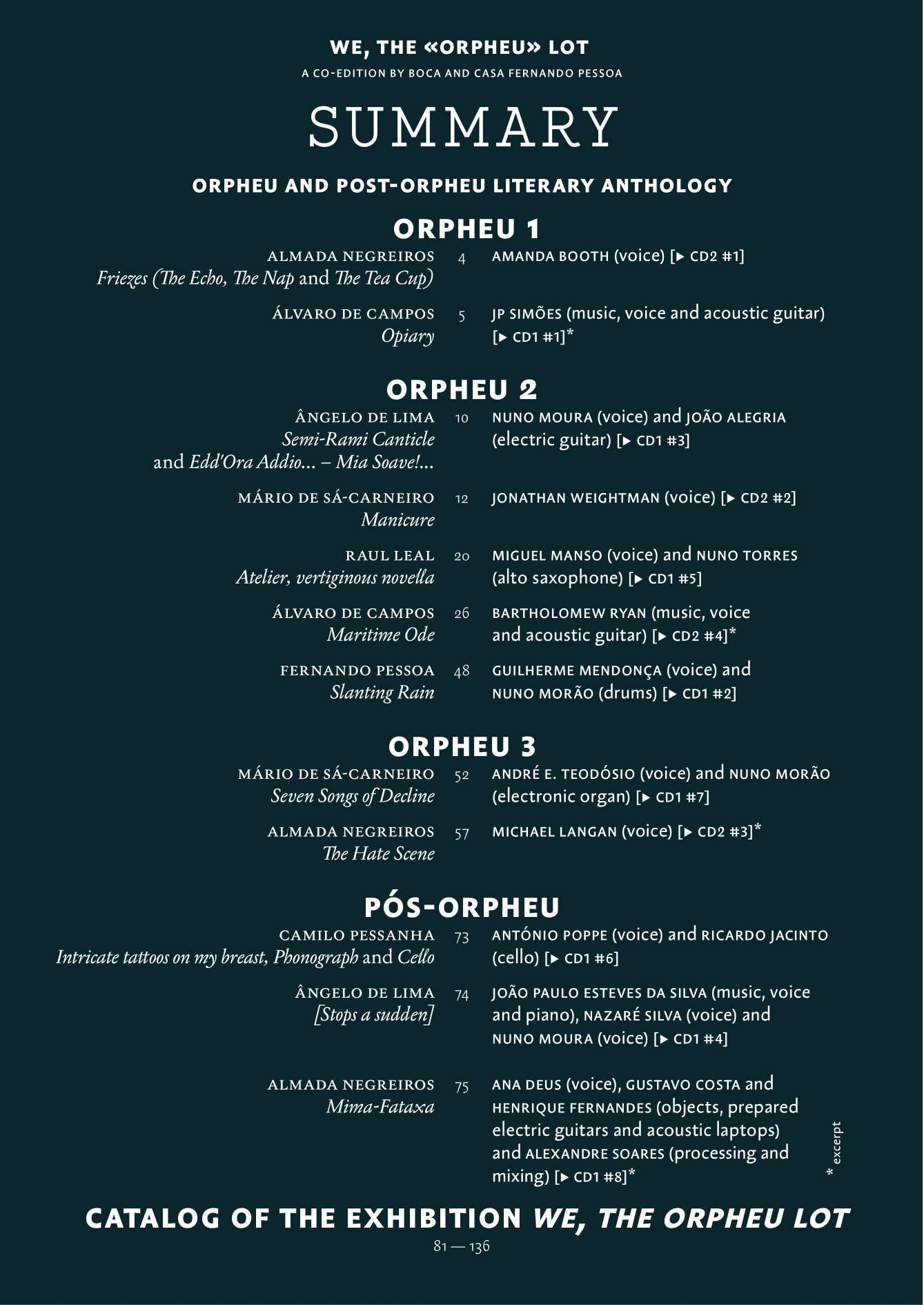 Nós, os de Orpheu / We, the Orpheu lot (mp3) Nós, os de Orpheu / We, the Orpheu lot (mp3)