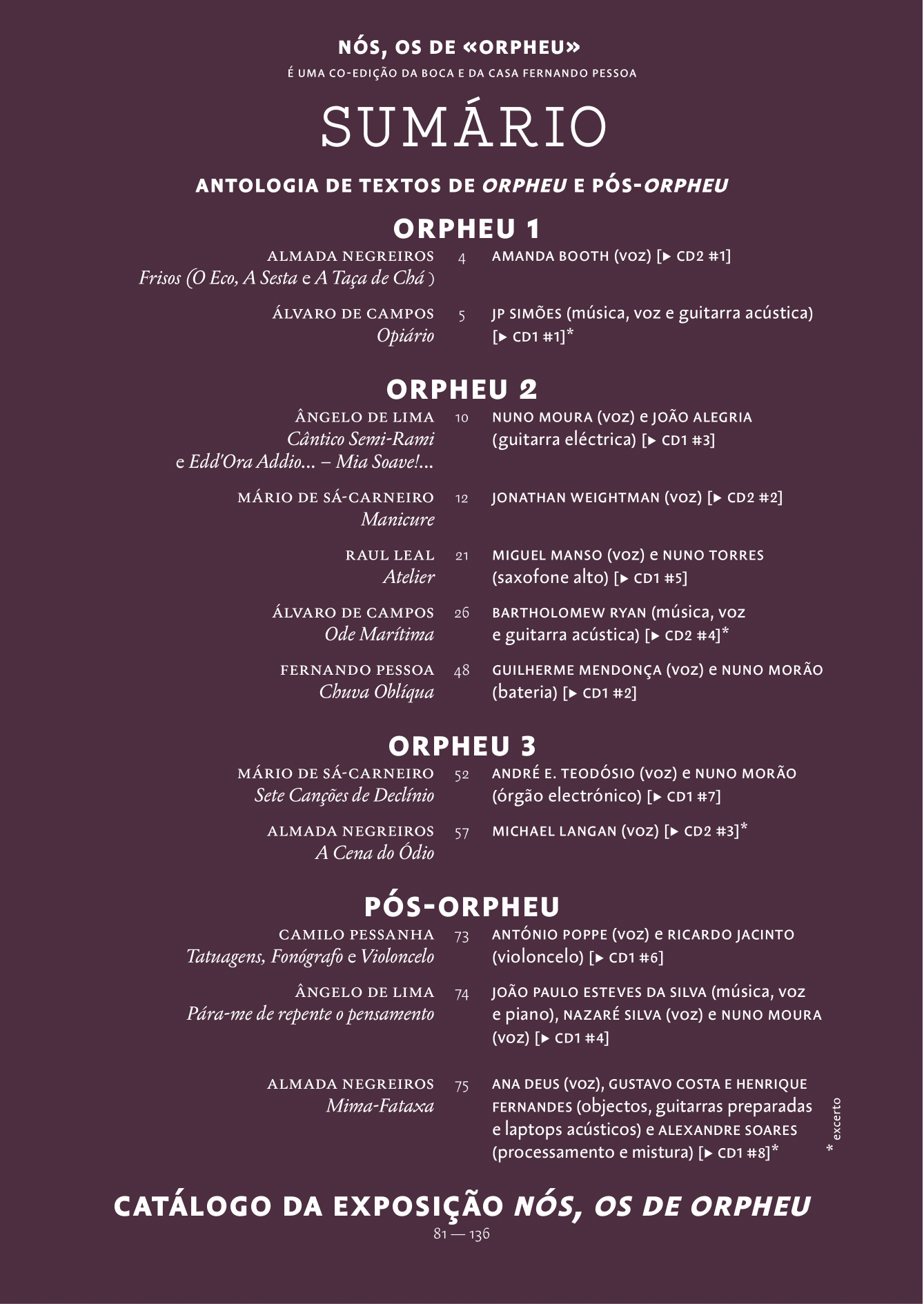 Nós, os de Orpheu / We, the Orpheu lot (mp3) Nós, os de Orpheu / We, the Orpheu lot (mp3)