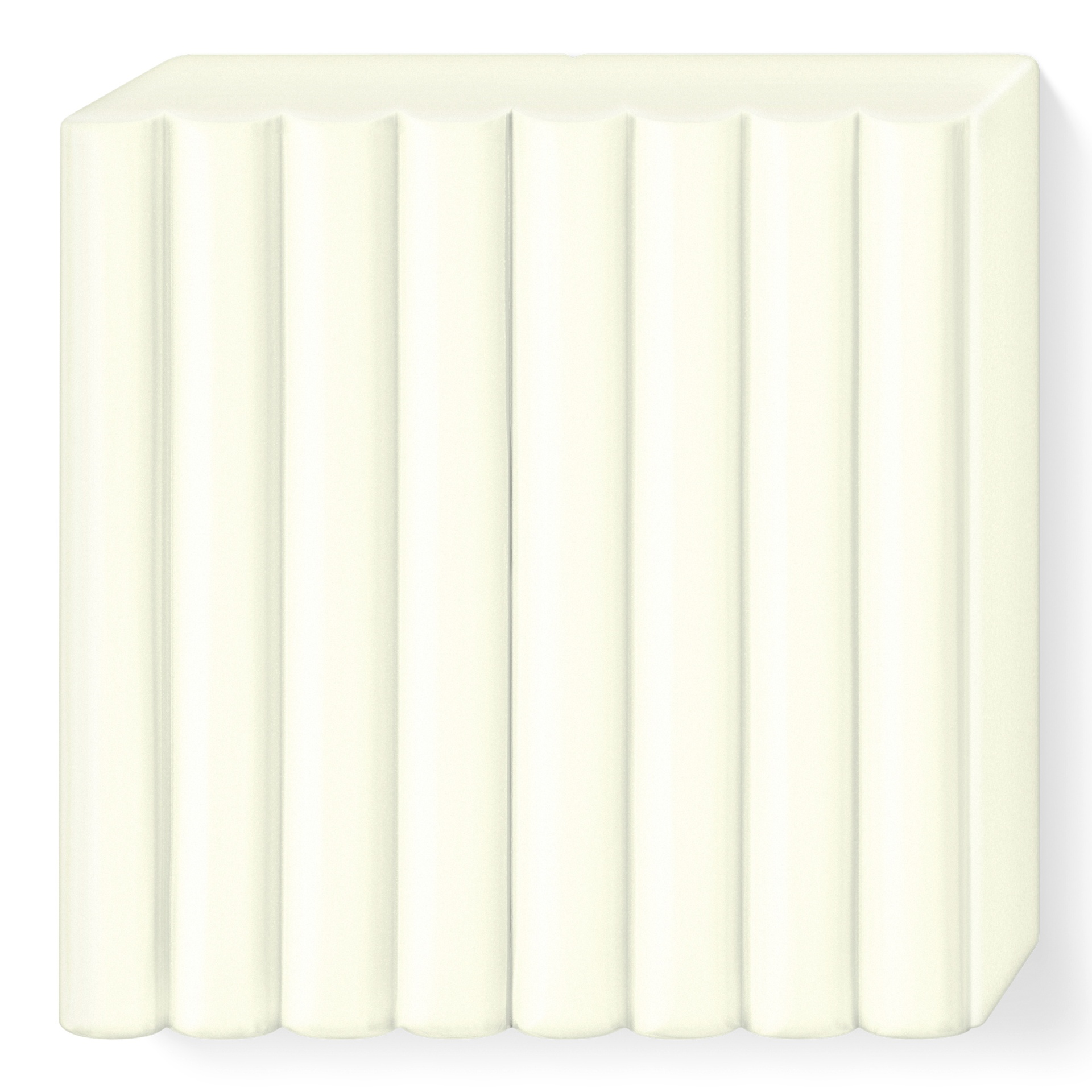 Bloco de massinha de modelar branco retangular com oito sticks unidos