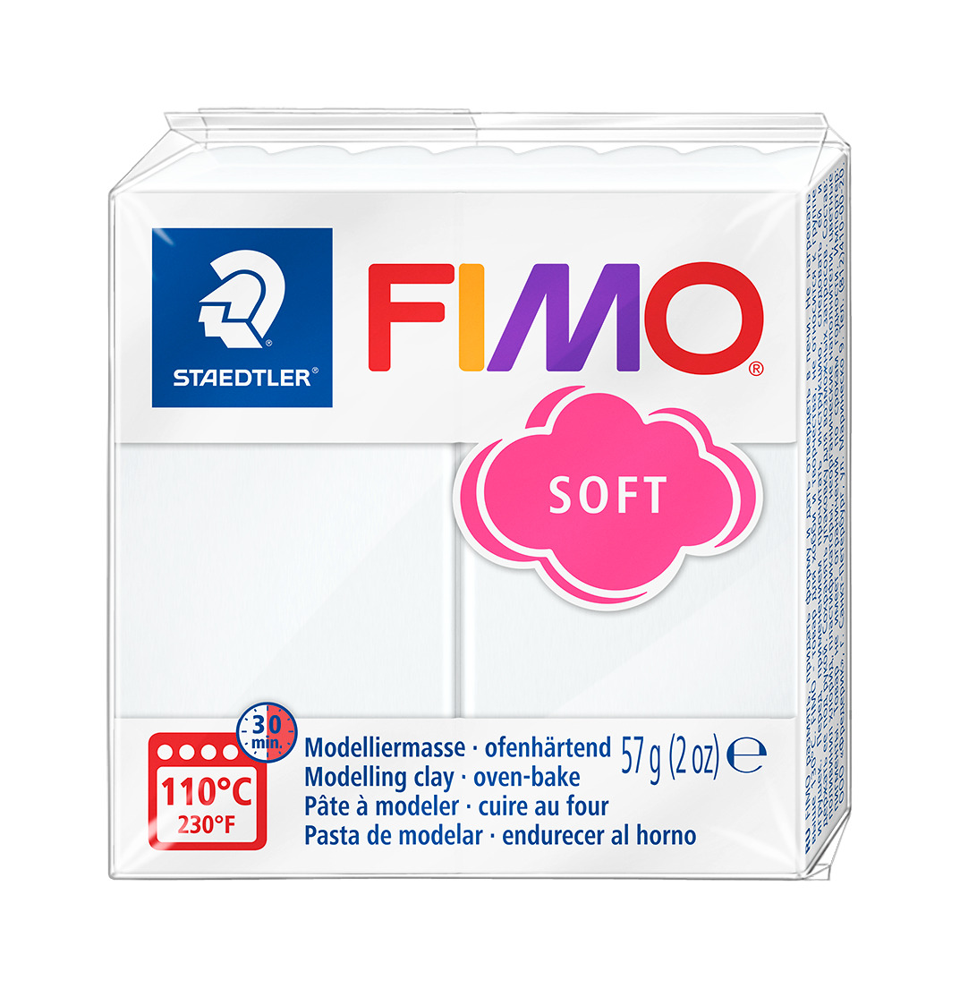Embalagem de massa de modelar FIMO SOFT branca da Staedtler