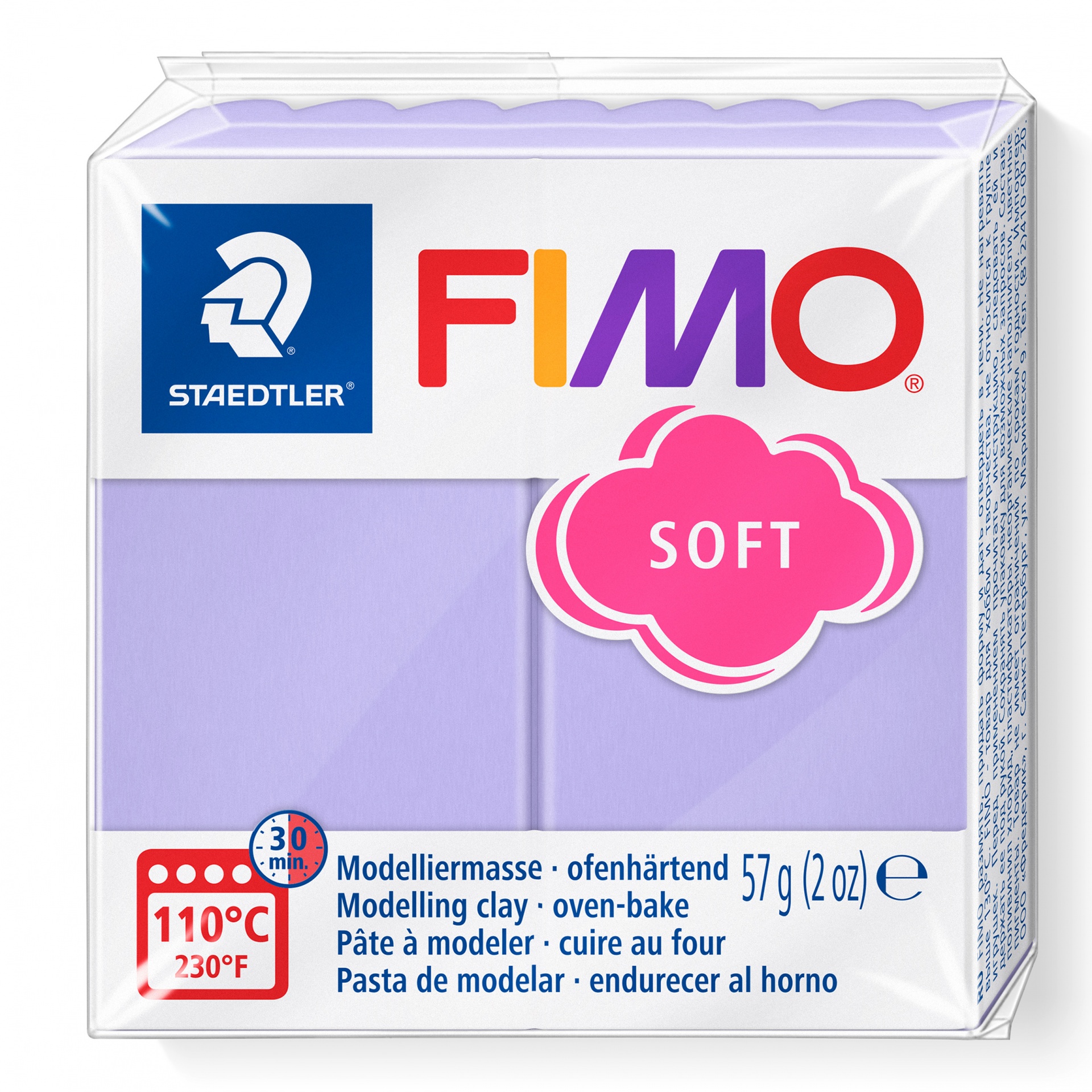 Pacote de massa de modelar FIMO SOFT lilás da Staedtler