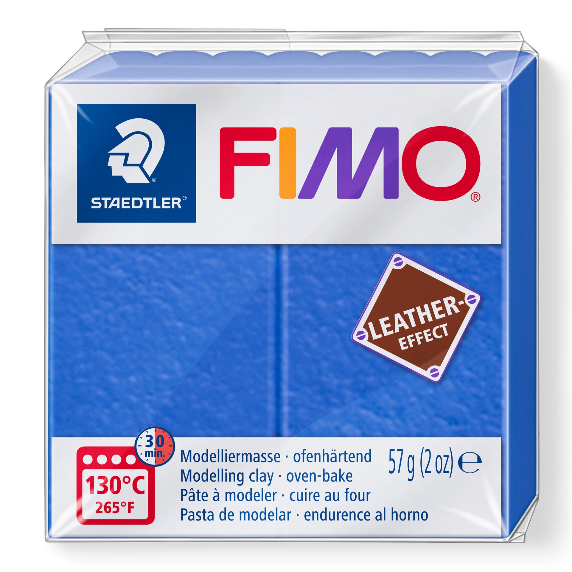 Pacote de massa de modelar azul Staedtler Fimo com efeito pele