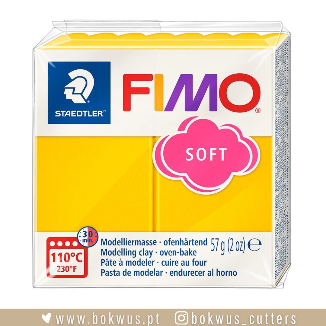 FIMO Soft – Amarelo Girassol (Ref. 16) Pacote amarelo de massa para modelar FIMO Soft da marca Staedtler