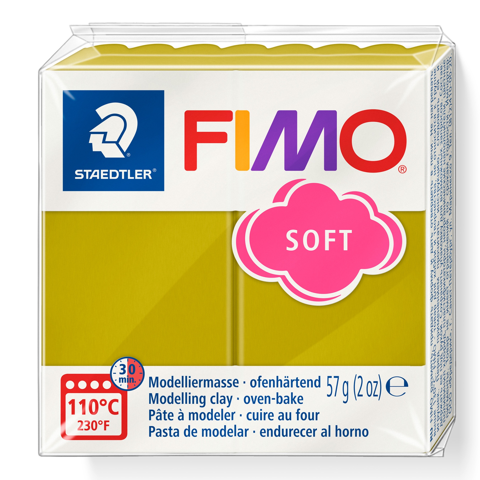 Pacote de massa de modelar FIMO SOFT cor verde-oliva