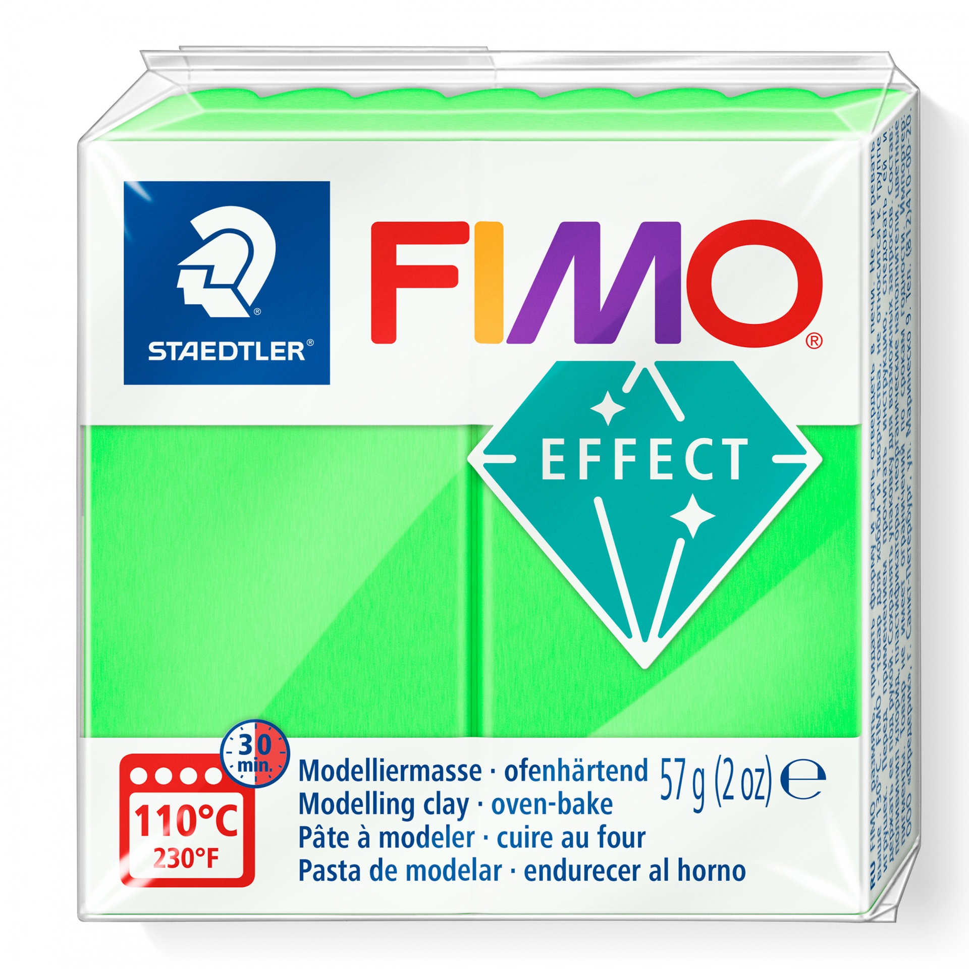 Pasta de modelar verde FIMO EFFECT Staedtler 57g