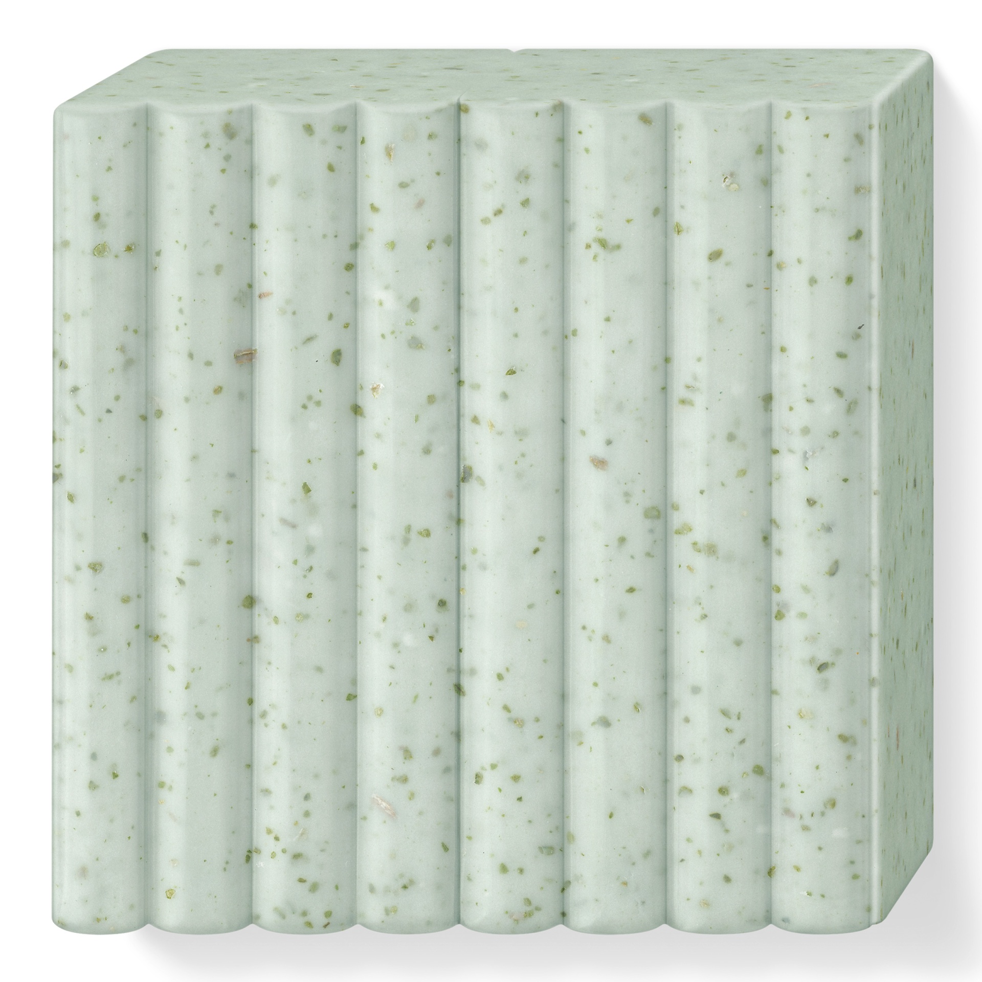 Mesa lateral verde claro com manchas e laterais onduladas