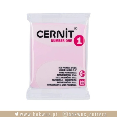 Massa de polímero opaca rosa CERNIT número 1 em embalagem plástica