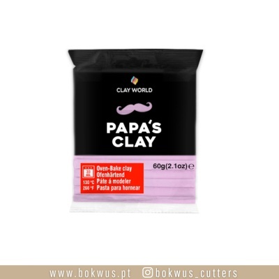 pacote de argila Papa's Clay da Clay World preto e lilás, 60g