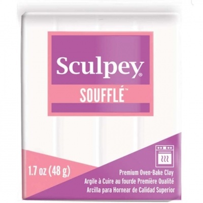 Embalagem de argila Sculpey Soufflé, 48g, rosa, branca e roxa