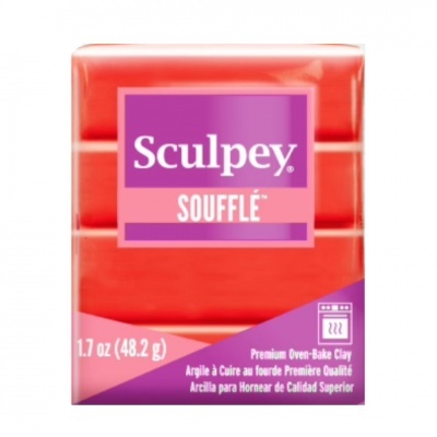 Barra de massa de modelar vermelha Sculpey Soufflé