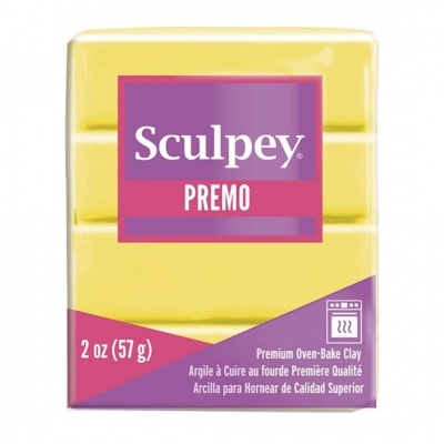 Pacote de argila Sculpey PREMO amarela para cozer, 2 oz (57 g)