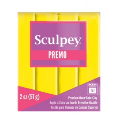 Pacote de argila Sculpey PREMO amarela 57g