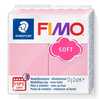 Massa de modelar FIMO Soft rosa claro embalada