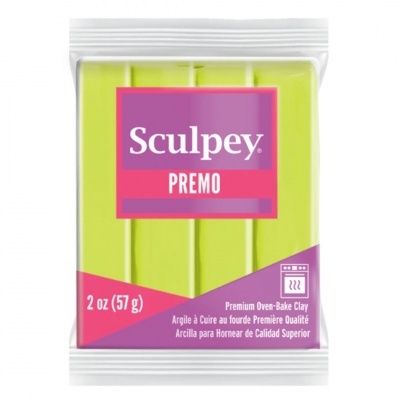 Pacote de argila para forno Sculpey Premo verde-limão 57 g