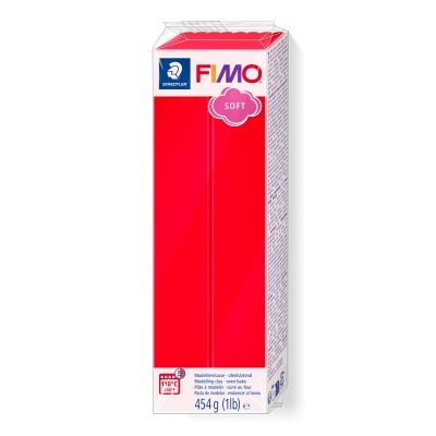 Pacote de massa de modelar vermelha FIMO Soft da Staedtler, 454 g.