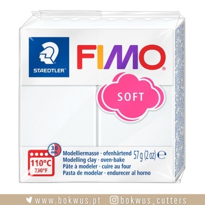 Embalagem de massa de modelar Fimo Soft branca Staedtler