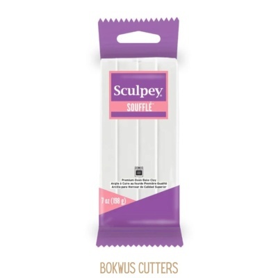 Embalagem de argila para modelar Sculpey Soufflé branca