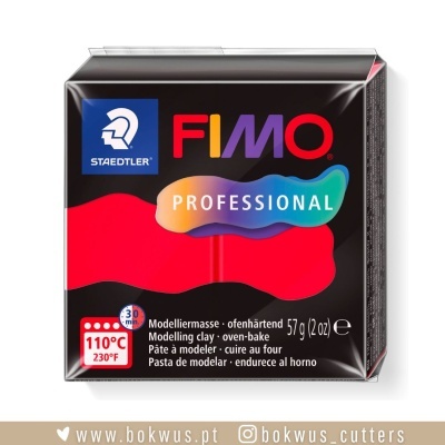 Pacote preto de massa modelar FIMO Professional vermelho, 57g, Staedtler