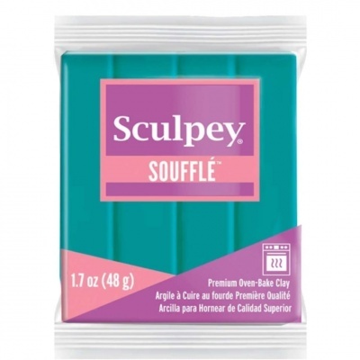 Pacote de massa de modelar Sculpey Soufflé azul-turquesa