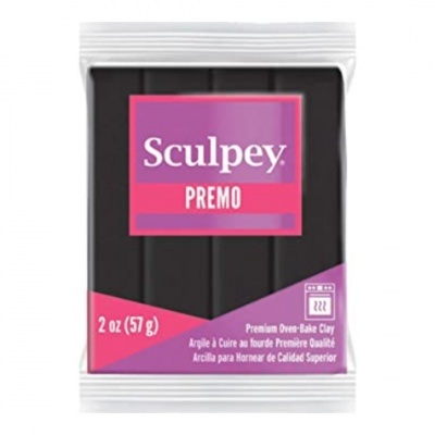 Embalagem de argila preta para cozedura Sculpey PREMO 2 oz