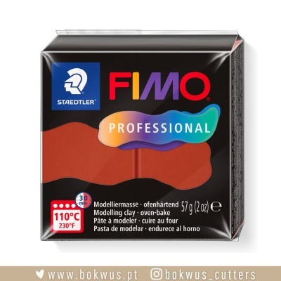 Massa de modelar FIMO Professional castanha em embalagem preta