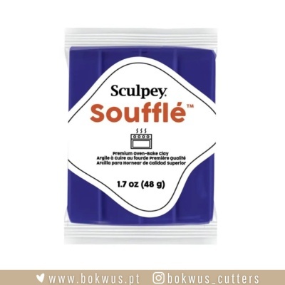 Bloco de argila para cozedura Sculpey azul escuro