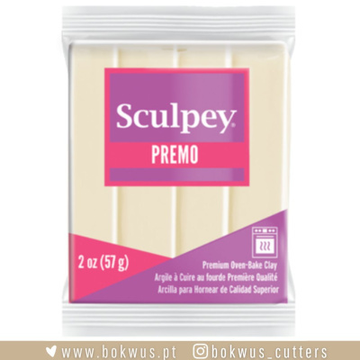 Bloco de argila de modelagem Sculpey PREMO beige na embalagem plástica