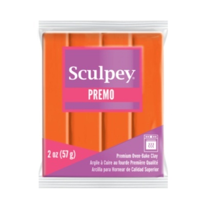 massa de modelar Sculpey PREMO laranja em embalagem plástica