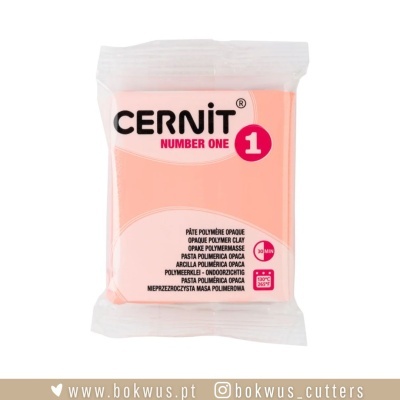 Barra de massa polímera opaca Cernit cor rosa em embalagem plástica