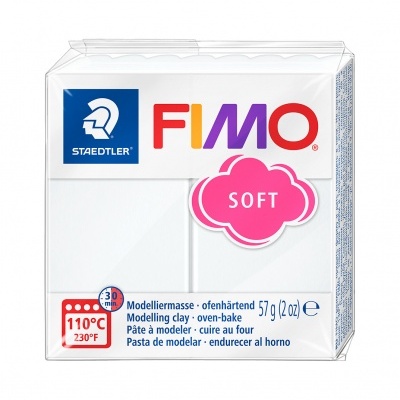 Embalagem de massa de modelar FIMO SOFT branca da Staedtler