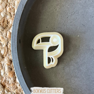 Forma de cortar bolachas em forma de tucano branco