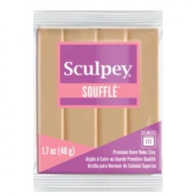 Pacote de argila para modelar Sculpey Soufflé cor bege clara